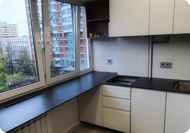 Столешницы переходящие в подоконник